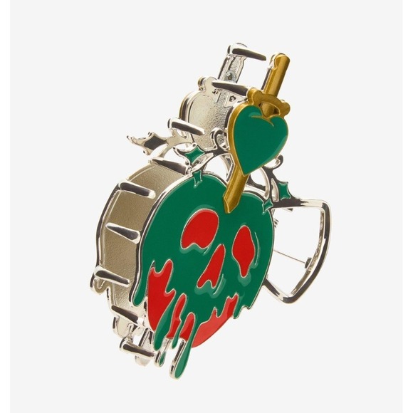 NEW Disney Snow White Evil Queen Villains Poison Apple Metal Claw Hair Clip - Picture 3 of 4